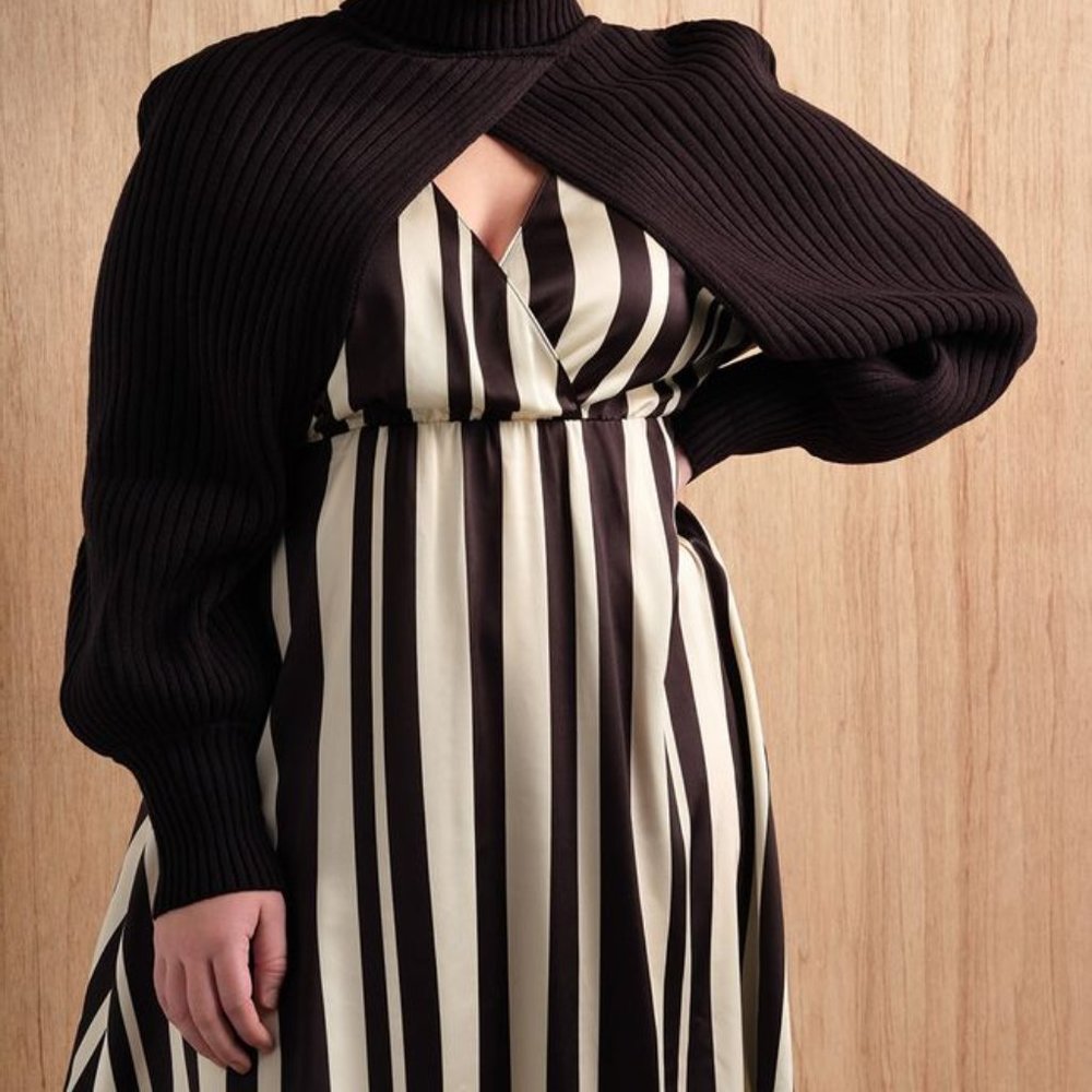 Eloquii Turtleneck Sweater Sleeve Scarf
